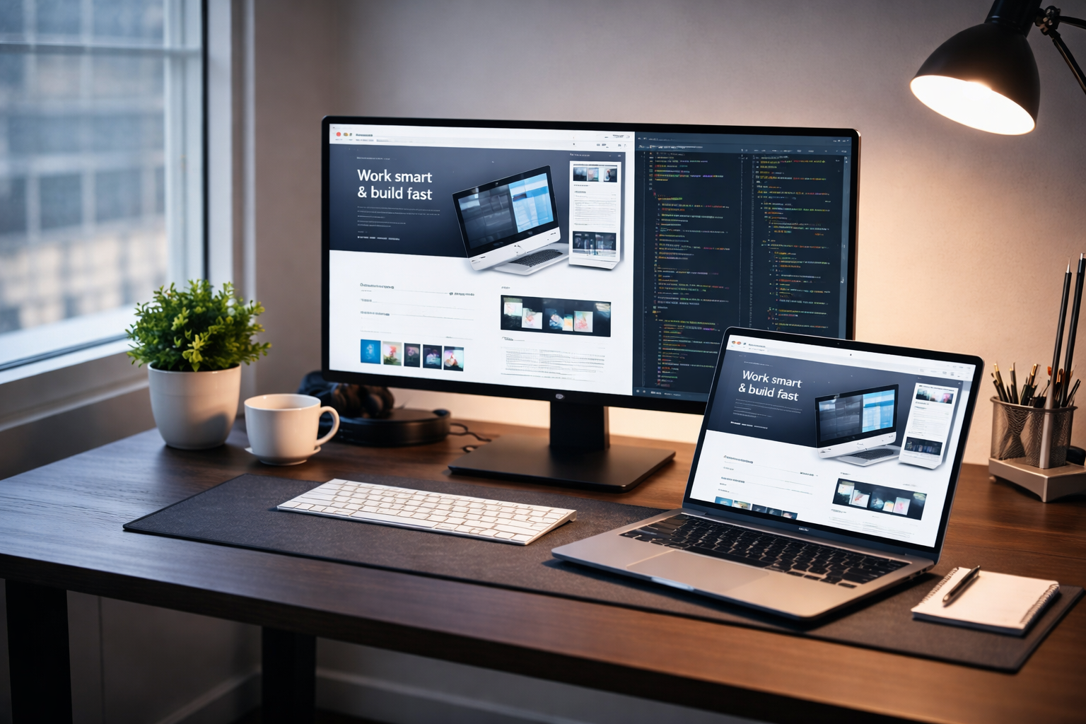 Business owner working